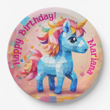 Anniversaire Licorne Colorée Pinata
