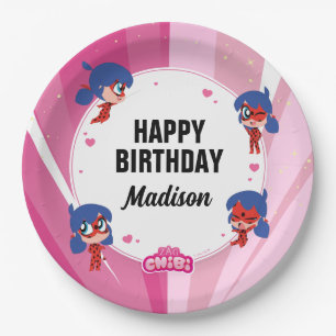 Assiettes En Carton Anniversaire Miraculum Ladybug Chibi