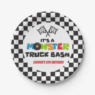Assiettes En Carton Anniversaire Monster Truck