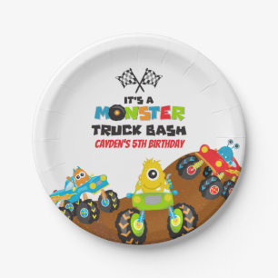 Assiettes En Carton Anniversaire Monster Truck