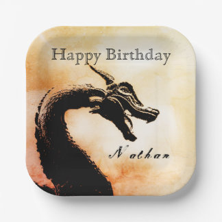 Assiettes En Carton Anniversaire mythique du dragon