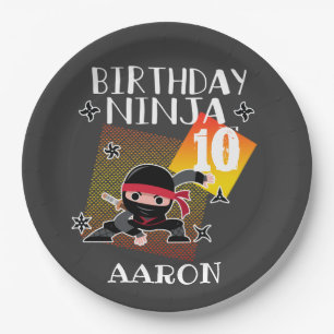 Assiettes En Carton Anniversaire Ninja Party Thème Art Martial Amateu