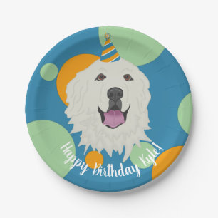 Assiettes En Carton Anniversaire personnalisable du Grand Pyrenees