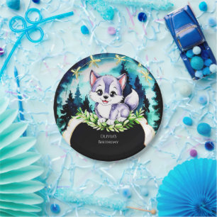 Assiettes En Carton Anniversaire personnalisé du loup