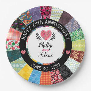 Assiettes En Carton Anniversaire personnalisé, Motif de la surface co