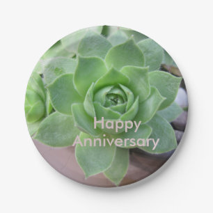 Assiettes En Carton Anniversaire Plaque de papier succulent