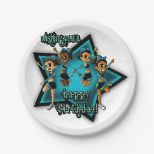 Assiettes En Carton Anniversaire pom-pom girl