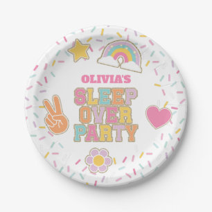 Assiettes En Carton Anniversaire Pyjama Party Preppy Patch