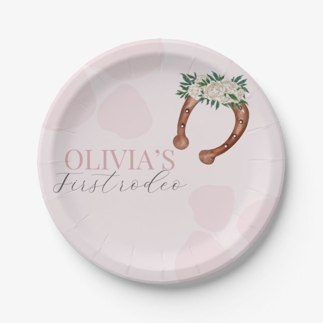 Assiettes En Carton Anniversaire rosé de cofille occidentale (Devant)