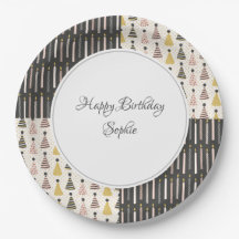 Anniversaire rose et gris Personnalisé