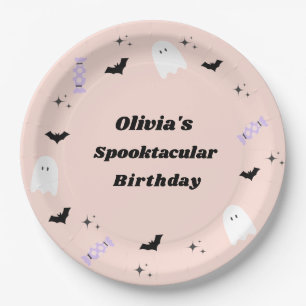 Assiettes En Carton Anniversaire rose Halloween Spooktacular