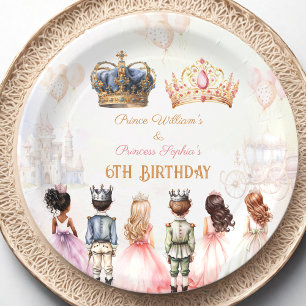 Assiettes En Carton Anniversaire royal de la princesse Prince Twins