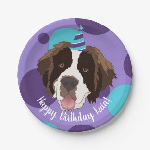 Assiettes En Carton Anniversaire Saint Bernard