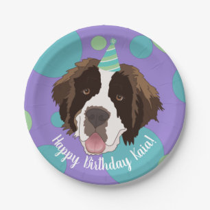 Assiettes En Carton Anniversaire Saint Bernard