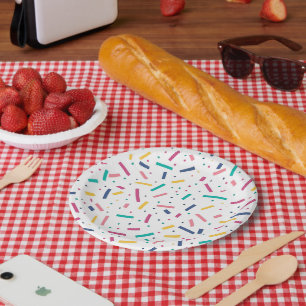 Assiettes En Carton Anniversaire Saupoudrer Motif de bonbons