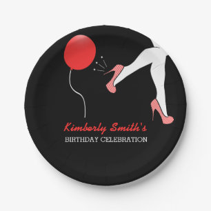 Assiettes En Carton Anniversaire stylet rouge impertinent de talons