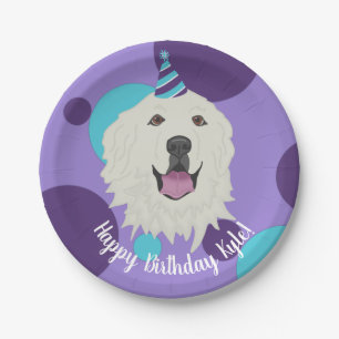 Assiettes En Carton Anniversaire sur mesure Great Pyrenees 