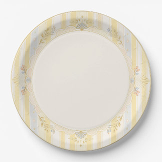 Assiettes En Carton Anniversaire Yellow Retro Checker