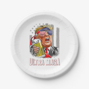 Assiettes En Carton Anti Joe Biden Ultra Maga