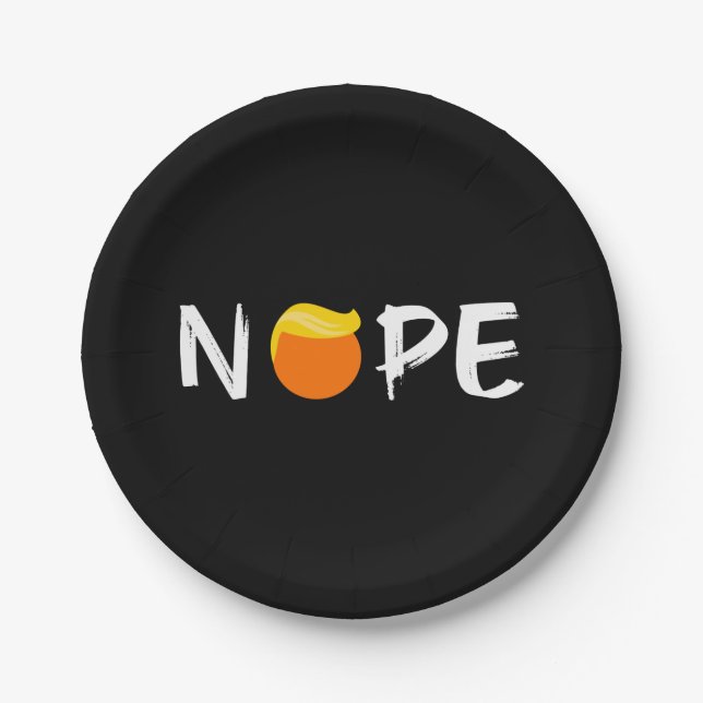 Assiettes En Carton Anti-Trump - Nope Edition II (Devant)