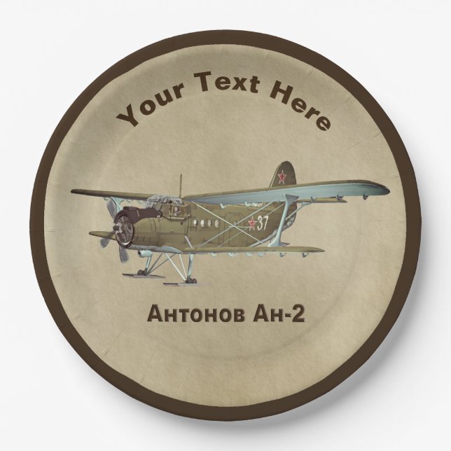 Assiettes En Carton Antonov An-2 (Devant)