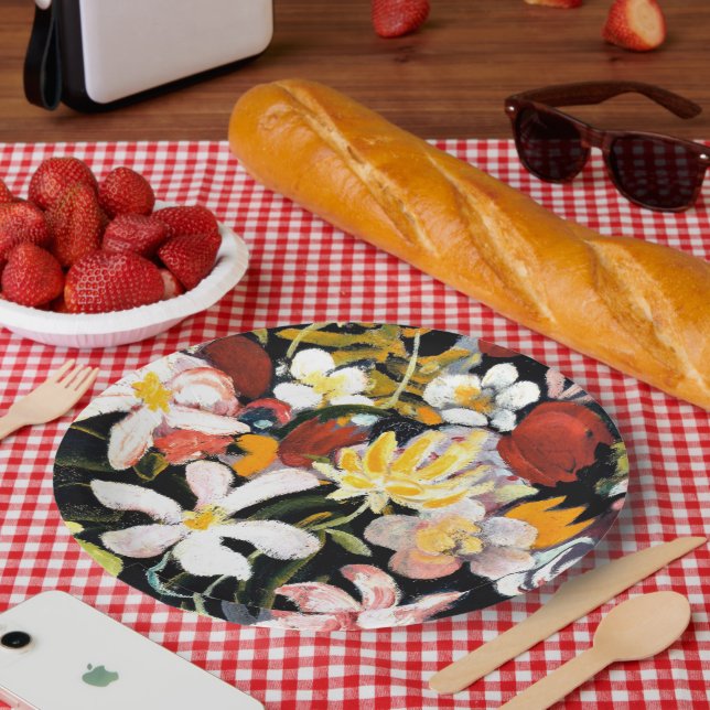 Assiettes En Carton Août Macke peinture, Tapis de fleurs (Pique-nique)