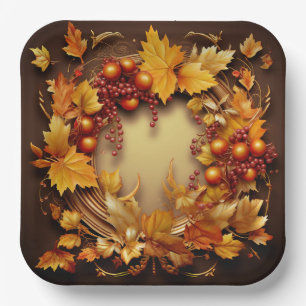 Assiettes En Carton Aperçu de l'automne : Récolte de germes