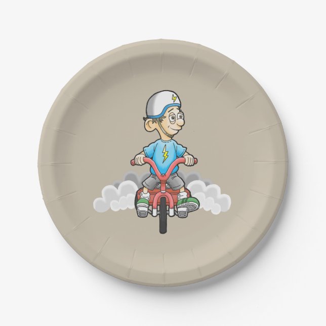 Assiettes En Carton Appel à tous les vélos (Devant)