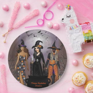 Assiettes En Carton Appel À Toutes Les Sorcières Fête D'Halloween 30E