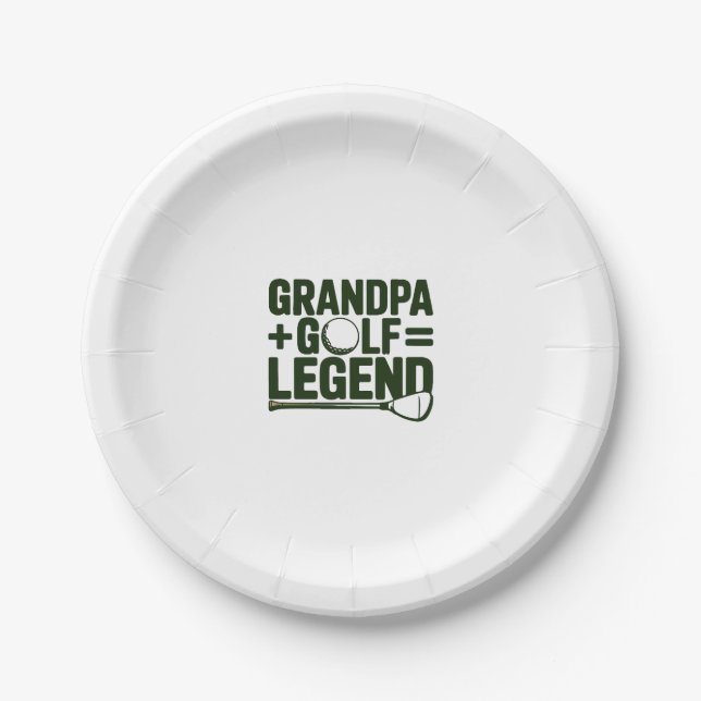 Assiettes En Carton Appelle-Moi Grand-Père, Regarde-Moi Golf (Devant)