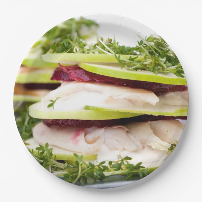 Assiettes En Carton Apple and trout appetizer (Devant)