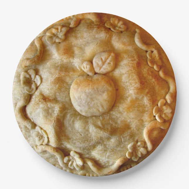 Assiettes En Carton Apple fleurissent tarte (Devant)