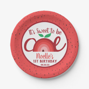 Assiettes En Carton Apple Rainbow, Sweet to be One, 1er anniversaire