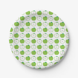 Assiettes En Carton Apple vert modèlent la plaque à papier