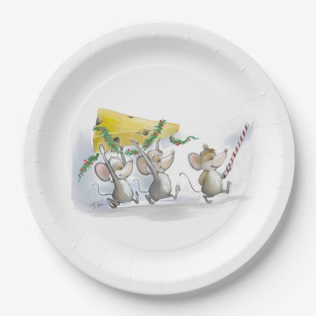 Assiettes En Carton Apporter la plaque à papier de fromage de Noël (Devant)