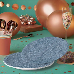 Assiettes En Carton Approvisionnement du Parti bleu Jean Denim