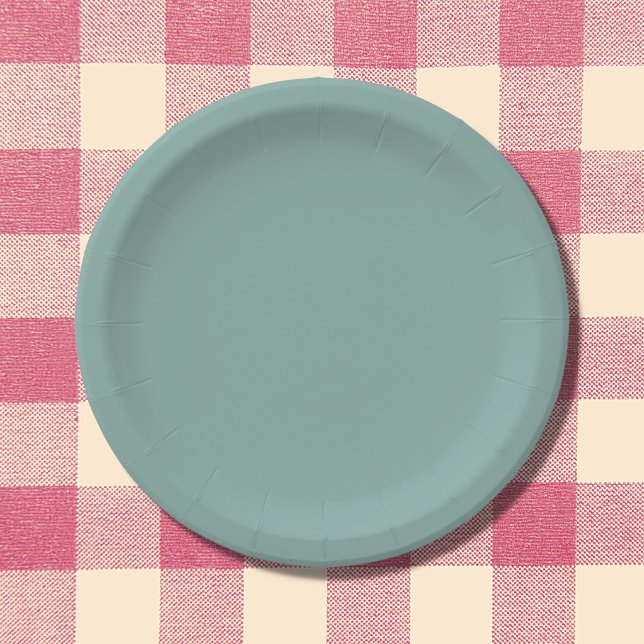 Assiettes En Carton Aqua bleu uni (Créateur téléchargé)