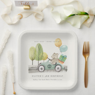 Assiettes En Carton Aqua Green N'importe quel âge Anniversaire Fête Te