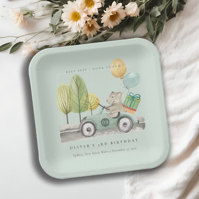 Assiettes En Carton Aqua Green N'importe quel âge Anniversaire Fête Te (Créateur téléchargé)