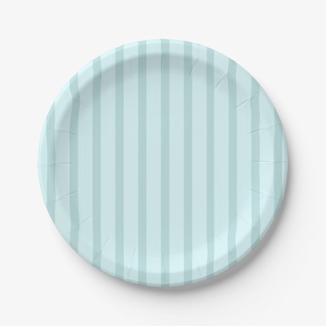 Assiettes En Carton Aqua Stripes (Devant)