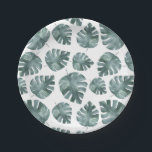 Assiettes En Carton Aquarelle bleu vert Monstera Motif Anniversaire<br><div class="desc">Ajoutez un accent verdoyant au paysage de table de votre événement avec ces assiettes en papier motif. Il dispose d'un motif de monstère bleu-vert. Ces plaques en papier verdoyantes sont parfaites pour les baby showers et les anniversaires de enfants.</div>