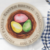 Aquarelle Brunch de Pâques Tradition familiale