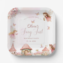 Aquarelle Champignons Fée 1ère forêt d'anniversair