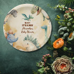 Assiettes En Carton Aquarelle Cute Dinosaur Baby shower Garçon de verd<br><div class="desc">Elevez votre baby shower à soupe avec notre Aquarelle Cute Dinosaur Vert Baby shower Garçon Plaques de papier! Ornées de charmantes aquarelles illustrant d'adorables dinosaures nichés au milieu d'une végétation luxuriante, ces assiettes apportent une touche de fantaisie à votre célébration. Fabriqués à partir de papier robuste, nos assiettes sont assez...</div>