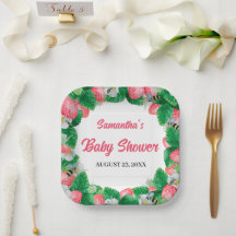 Aquarelle Fraise Berry Baby shower sucré