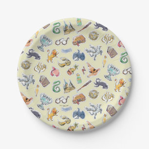 Assiettes En Carton Aquarelle Harry Potter Icons