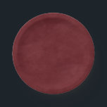 Assiettes En Carton Aquarelle modifiable couleur rouge vin simple<br><div class="desc">Aquarelle en Vin Rouge Couleur Mariage modifiable Plaques de papier. Vous pouvez changer l'arrière - plan en n'importe quelle couleur pour correspondre à votre thème ! Ce design mariage moderne a une belle texture aquarelle, et des couleurs riches qui sont parfaites pour l'automne. Montrée dans la couleur rouge vif, la...</div>