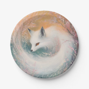 Assiettes En Carton Aquarelle Mystic Bloom Spring Fox