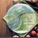 Assiettes En Carton Aquarelle Nature Commençons la prochaine aventure<br><div class="desc">Aquarelle Nature Commençons la prochaine aventure</div>