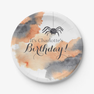 Assiettes En Carton Aquarelle personnalisée Cute Halloween Anniversair